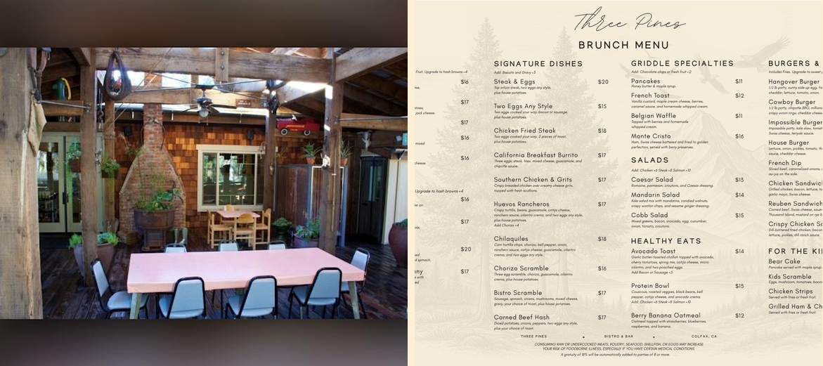 Three Pines Bistro & Bar - Colfax Colfax